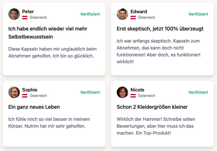 Erfahrungen aus Österreich mit den Nutrim Kapseln